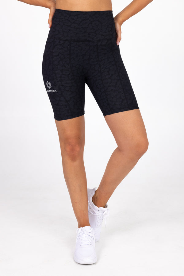 Sweat Proof Activewear - High Waisted Blue Leopard Full Length