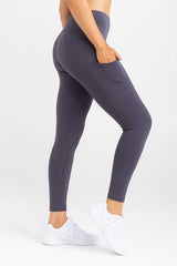 Full Length Legging with pockets - Slate Grey | Idea Athletic Australian Activewear Brand