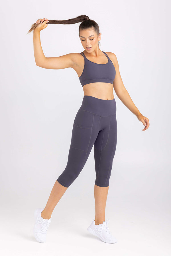 3/4 Length Legging - Slate Grey | Sweat Resistant Activewear by Idea Athletic Australian Activewear