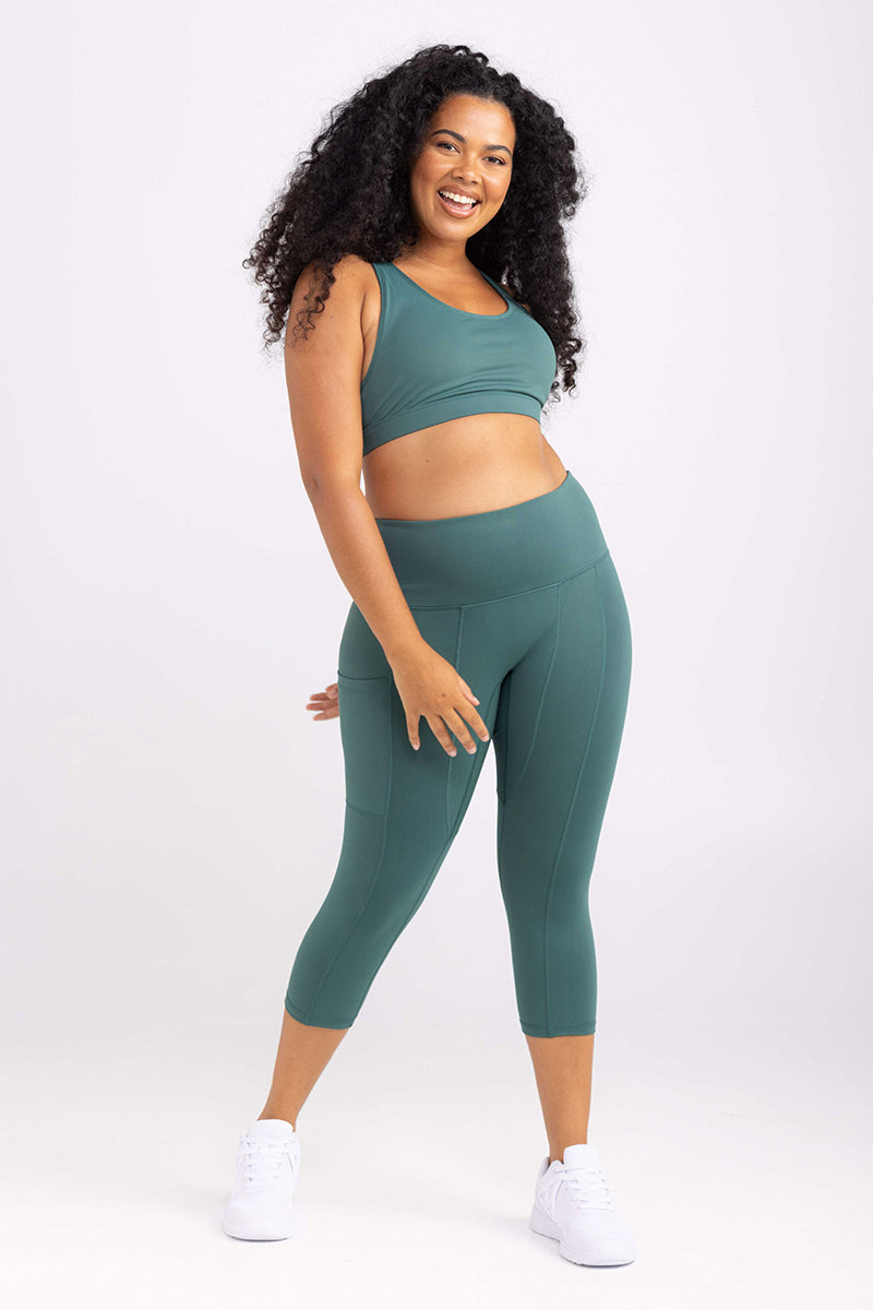 3/4 Length Leggings in teal by Idea Athletic | Tights with pockets, Australian activewear brand