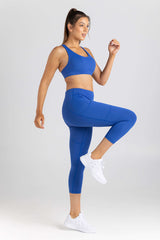 Classic Racer Back Crop - Cobalt Blue | Sweat resistant activewear by Idea Athletic Australia