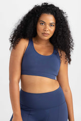 invisiSweat Classic Racer Back Crop - Luxe Navy Blue