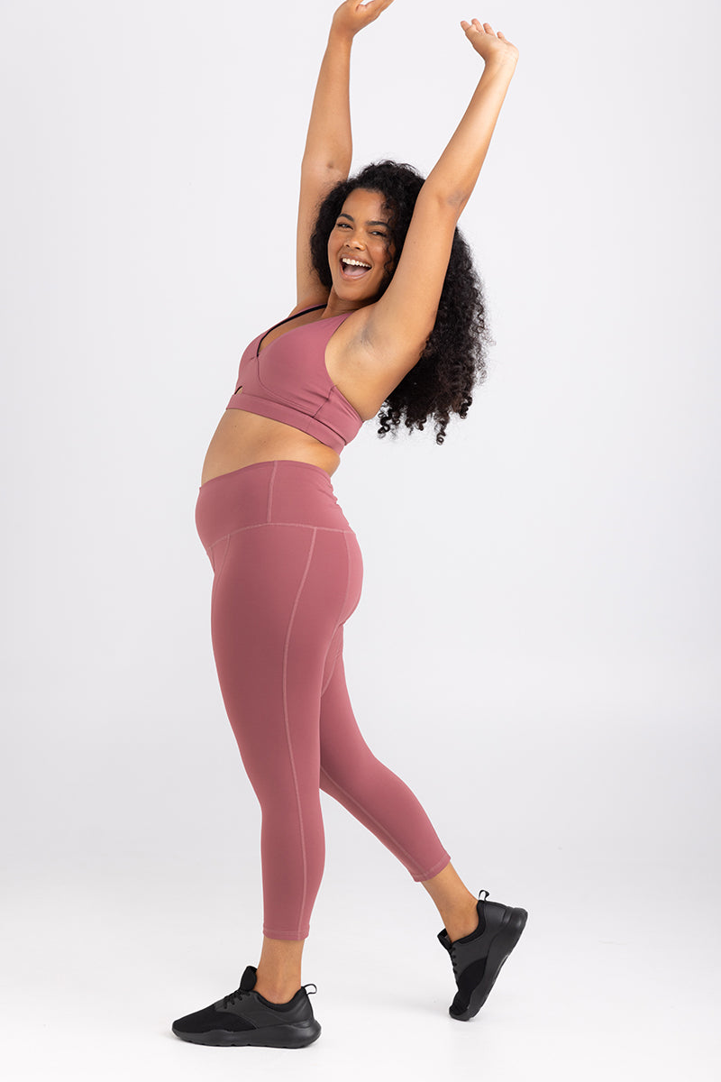 7/8 Length Leggings / Tights in Dusty Rose by Idea Athletic Activewear | Australian Activewear Brand