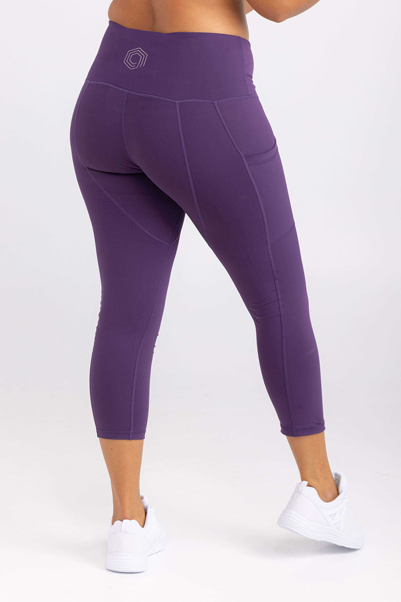 7/8 Length Tights in deep aubergine | Leggings with pockets by Australian activewear brand Idea Athletic